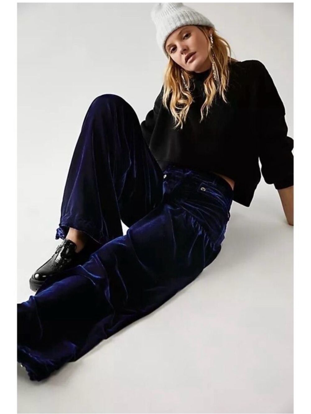 Free people velvet lotus pants